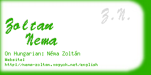 zoltan nema business card